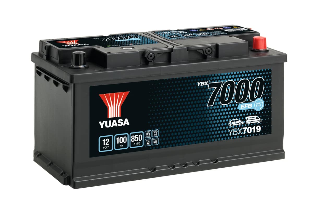 Yuasa YBX7019 EFB Start-Stop Car Battery 12V 100Ah 850A