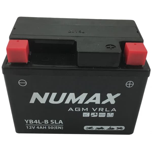 Numax Sealed AGM YB4L-B SLA Motorcycle Battery 12V 4Ah 45A