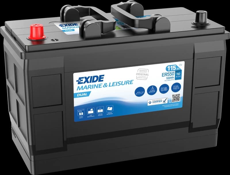 Exide Marine & Leisure ER550 AGM Battery D02 12V 115Ah 760A