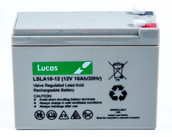 Lucas LSLA10-12 VRLA AGM Sealed Stationary Battery 12V 10Ah