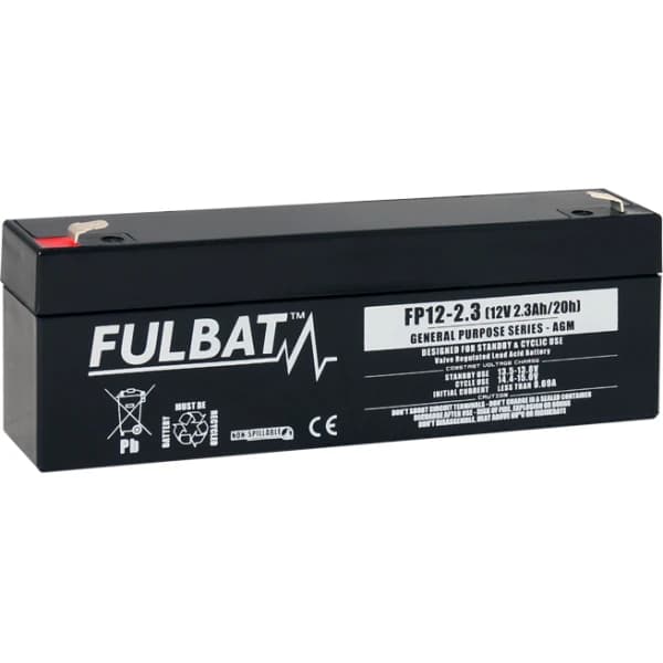 Fulbat FP12-2.3 AGM Battery 12V 2.3Ah - Compatible NP2.3-12 / UL2.4-12