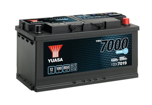 Yuasa YBX7019 EFB Start-Stop Car Battery 12V 100Ah 850A