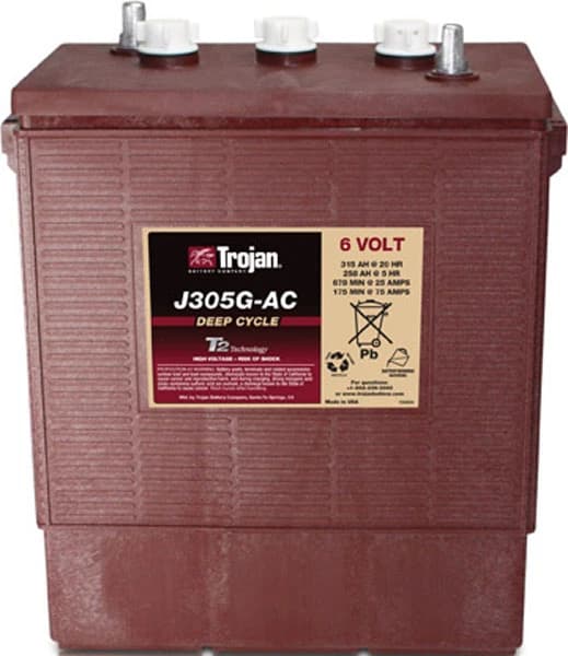 Trojan J305G-AC Flooded Deep-Cycle Battery 6V 315Ah (902 Case)